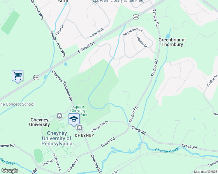 map of restaurants, bars, coffee shops, grocery stores, and more near 154 Freedom Rider Trail in Chester County