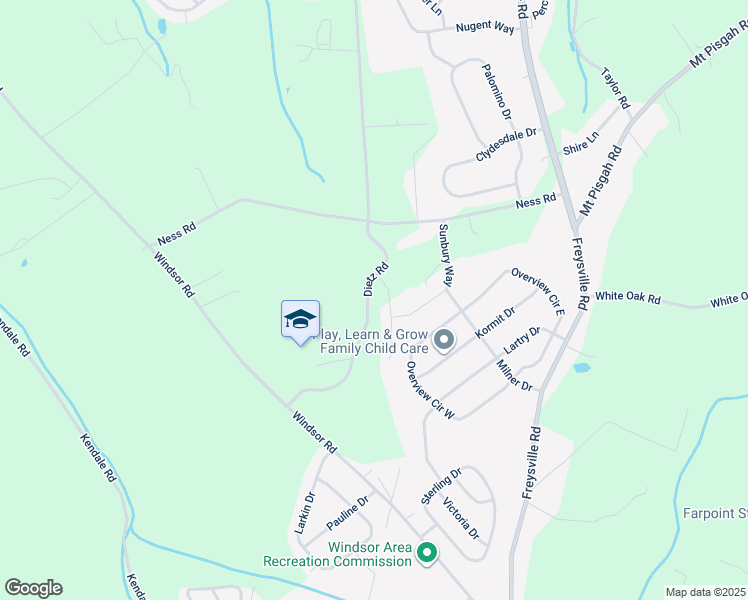 map of restaurants, bars, coffee shops, grocery stores, and more near 1275 Dietz Road in Red Lion