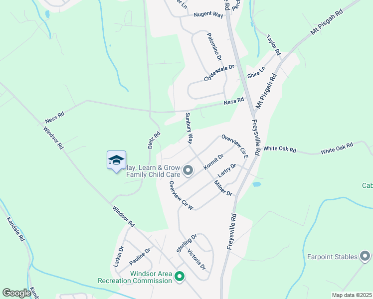 map of restaurants, bars, coffee shops, grocery stores, and more near 285 Sunbury Way in Red Lion