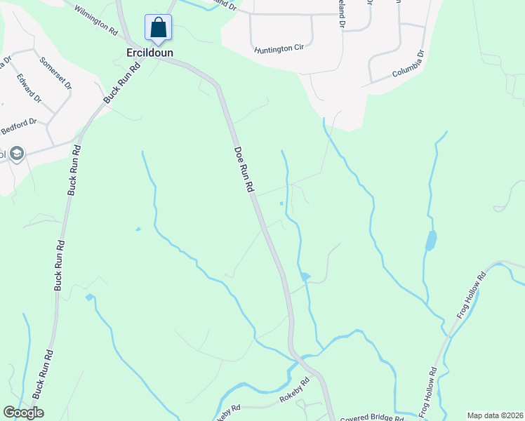 map of restaurants, bars, coffee shops, grocery stores, and more near 1005 Doe Run Road in Coatesville