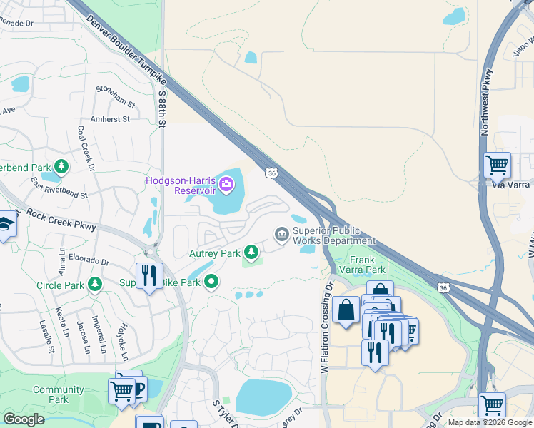 map of restaurants, bars, coffee shops, grocery stores, and more near 2111 Enterprise Street in Louisville