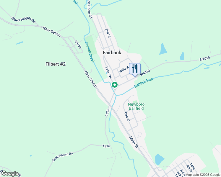 map of restaurants, bars, coffee shops, grocery stores, and more near 578 Filbert Orient Road in Fairbank