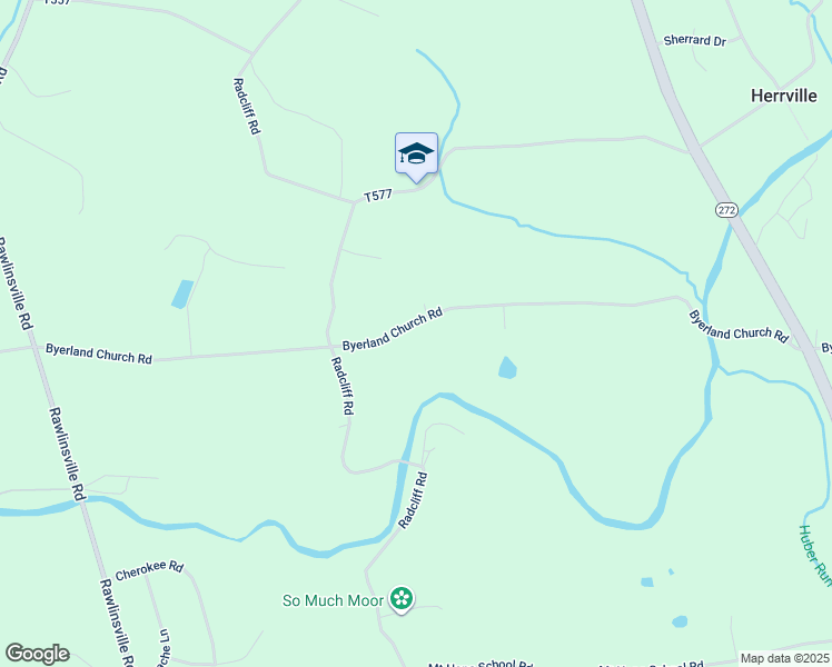 map of restaurants, bars, coffee shops, grocery stores, and more near 515 Byerland Church Road in Willow Street
