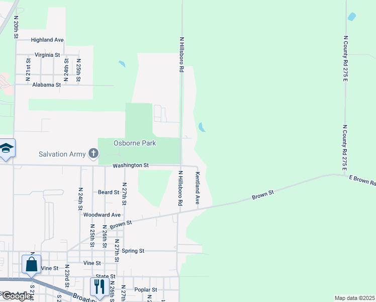 map of restaurants, bars, coffee shops, grocery stores, and more near 772 Washington Street in New Castle