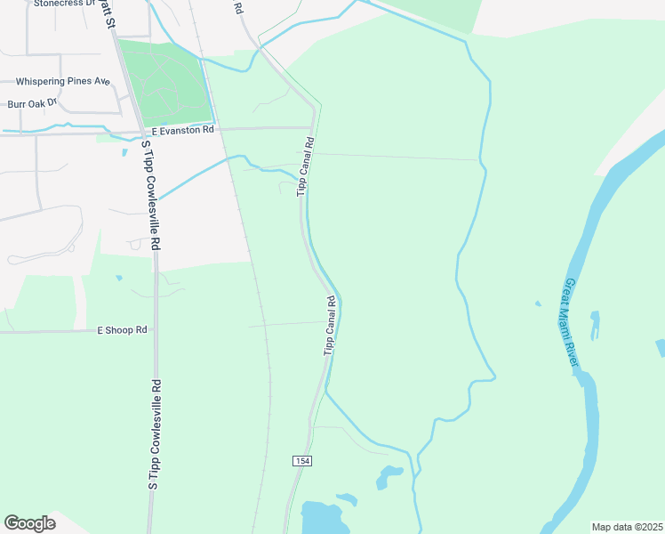 map of restaurants, bars, coffee shops, grocery stores, and more near 6740 County Highway 154 in Tipp City