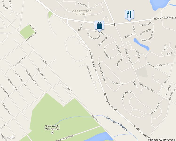 map of restaurants, bars, coffee shops, grocery stores, and more near 547 Petunia Lane North in Manchester Township