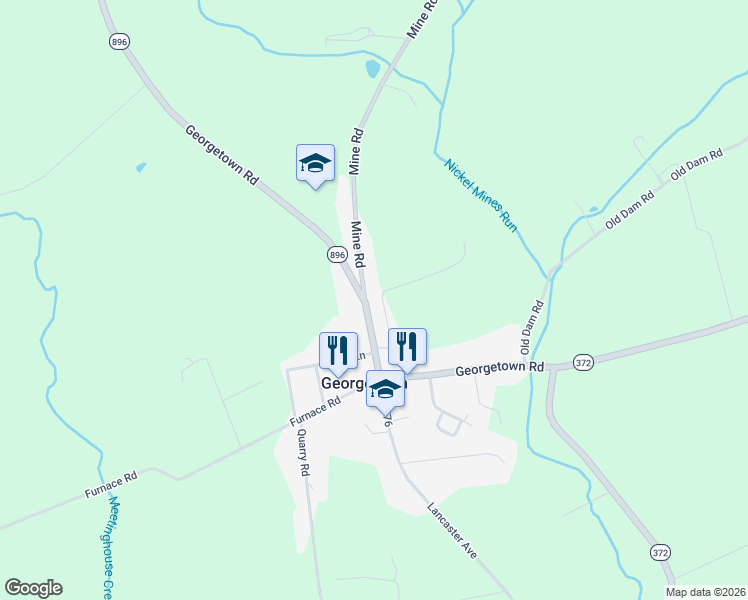 map of restaurants, bars, coffee shops, grocery stores, and more near 2204 Mine Road in Paradise