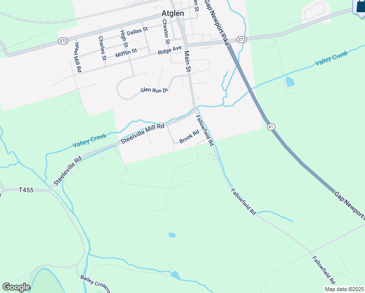 map of restaurants, bars, coffee shops, grocery stores, and more near 326 Brook Road in Atglen