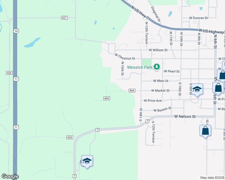 map of restaurants, bars, coffee shops, grocery stores, and more near 10875 County Road 464 in Savannah