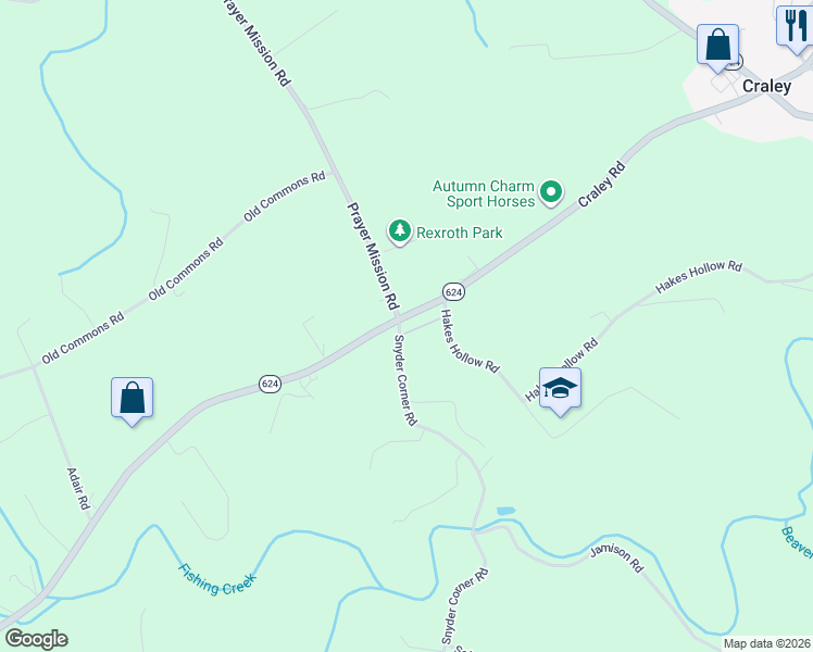 map of restaurants, bars, coffee shops, grocery stores, and more near in York County