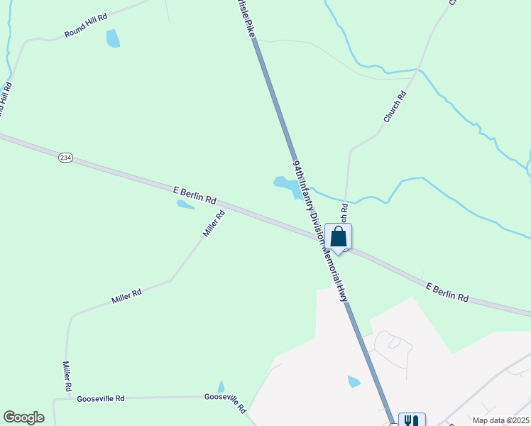 map of restaurants, bars, coffee shops, grocery stores, and more near 1956 East Berlin Road in New Oxford