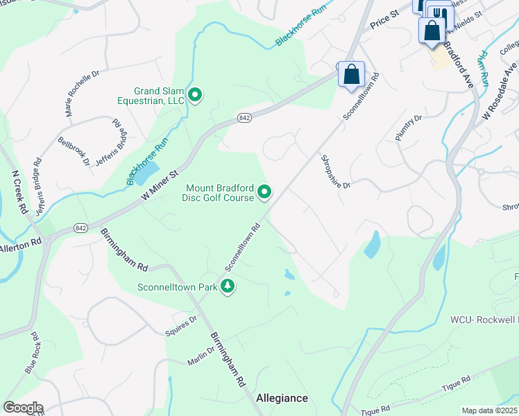 map of restaurants, bars, coffee shops, grocery stores, and more near 921 Sconnelltown Road in West Chester