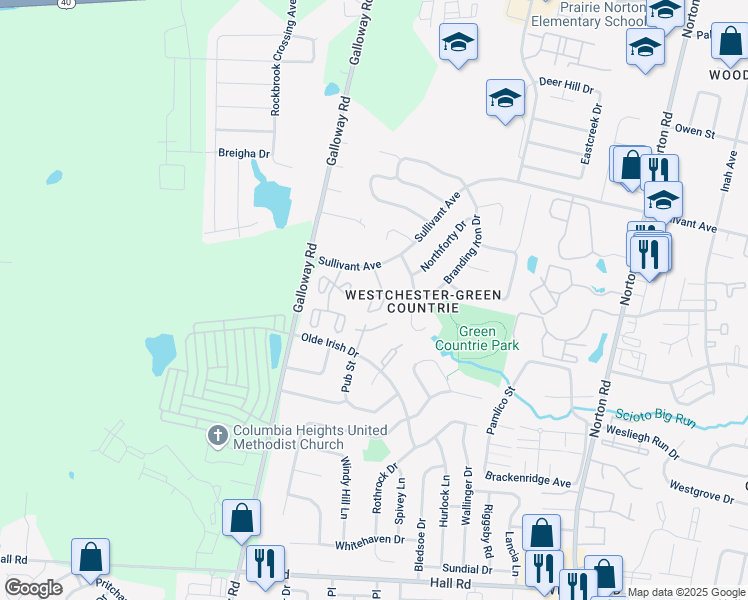 map of restaurants, bars, coffee shops, grocery stores, and more near 5923 Red Ash Court in Galloway