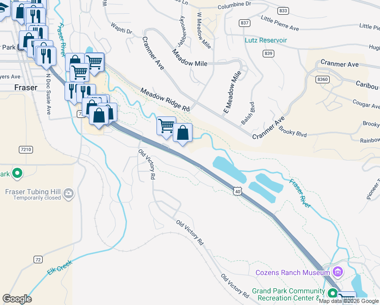 map of restaurants, bars, coffee shops, grocery stores, and more near 76712-76718 Zerex St in Winter Park
