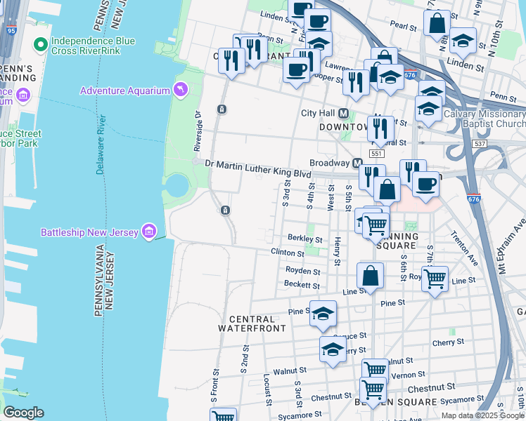 map of restaurants, bars, coffee shops, grocery stores, and more near in Camden