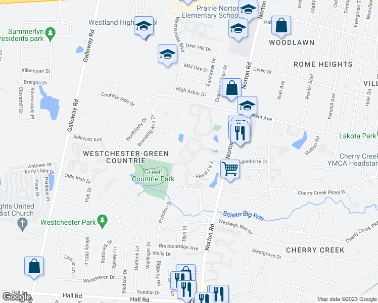 map of restaurants, bars, coffee shops, grocery stores, and more near 579 Ravensbrook in Galloway