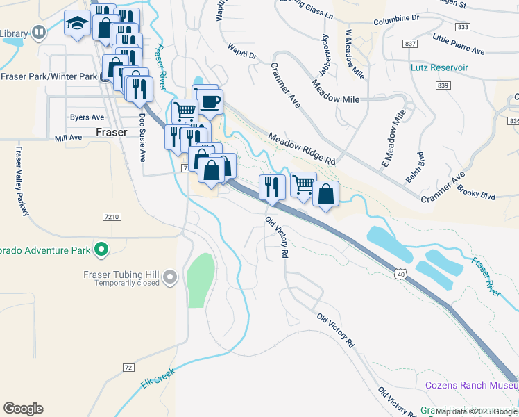 map of restaurants, bars, coffee shops, grocery stores, and more near 701 Zerex Street in Parshall