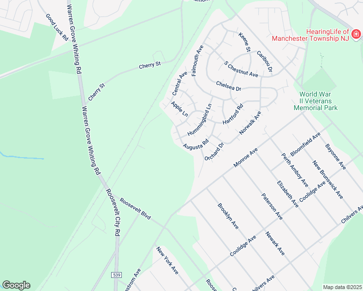 map of restaurants, bars, coffee shops, grocery stores, and more near 46 Hummingbird Lane in Manchester Township