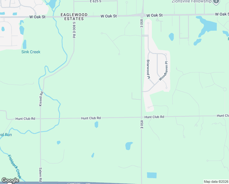 map of restaurants, bars, coffee shops, grocery stores, and more near 6680 850 East in Zionsville