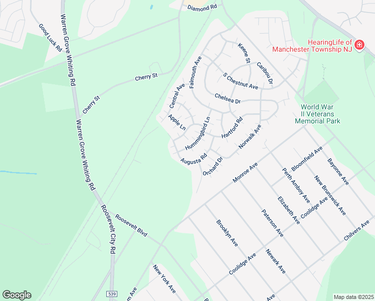 map of restaurants, bars, coffee shops, grocery stores, and more near 46 Hummingbird Lane in Manchester Township