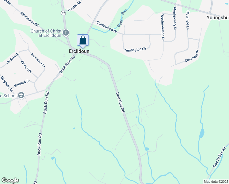 map of restaurants, bars, coffee shops, grocery stores, and more near 940 Doe Run Road in Coatesville