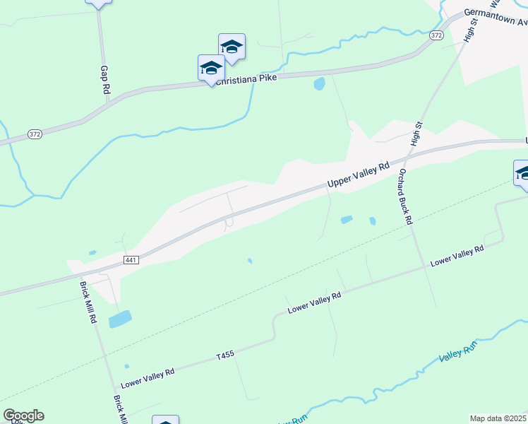 map of restaurants, bars, coffee shops, grocery stores, and more near 108 Upper Valley Road in Christiana
