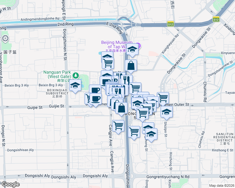 map of restaurants, bars, coffee shops, grocery stores, and more near in 