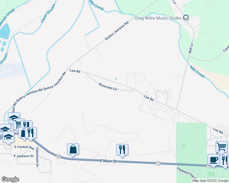 map of restaurants, bars, coffee shops, grocery stores, and more near 816 Bresciani Circle in Quincy