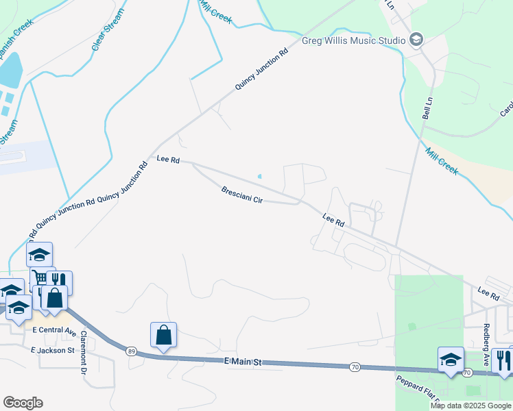 map of restaurants, bars, coffee shops, grocery stores, and more near 816 Bresciani Circle in Quincy