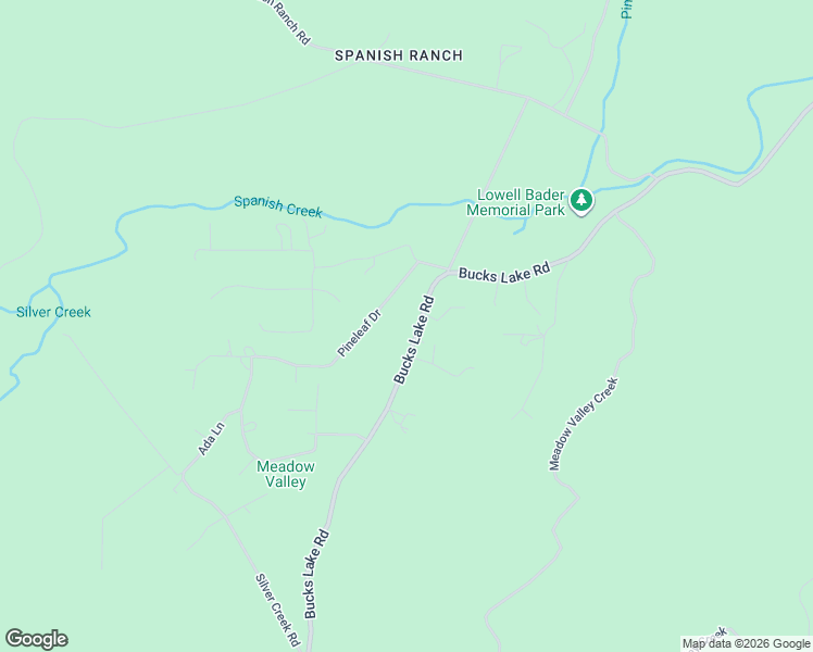 map of restaurants, bars, coffee shops, grocery stores, and more near 6679 Bucks Lake Road in Meadow Valley