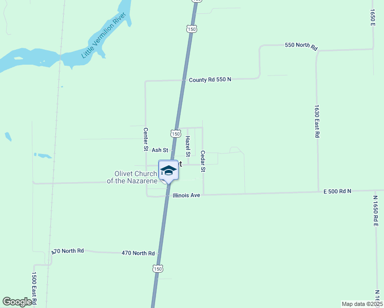 map of restaurants, bars, coffee shops, grocery stores, and more near 15715-15799 Indiana Avenue in Georgetown