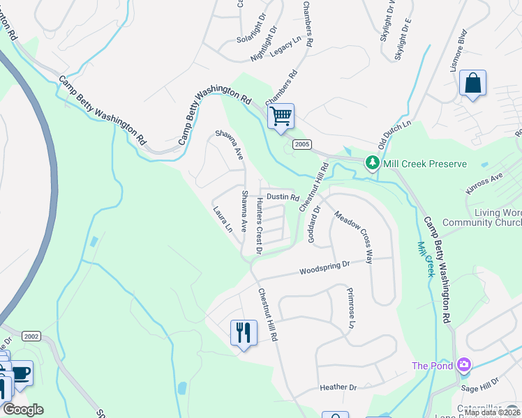map of restaurants, bars, coffee shops, grocery stores, and more near 722 Shawna Avenue in York