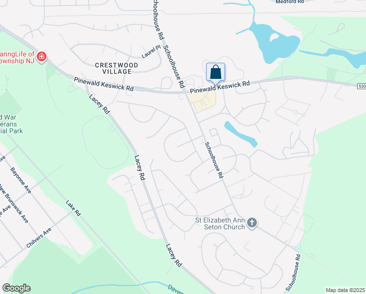 map of restaurants, bars, coffee shops, grocery stores, and more near 3 A Myrtle Place in Manchester Township
