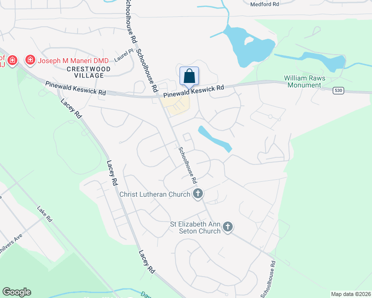 map of restaurants, bars, coffee shops, grocery stores, and more near 59 Schoolhouse Road in Manchester Township
