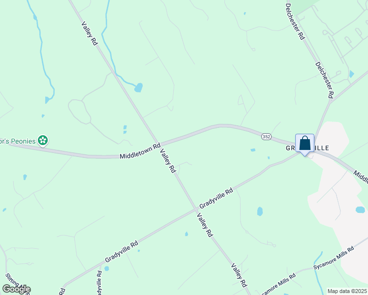 map of restaurants, bars, coffee shops, grocery stores, and more near 1582 Middletown Road in Glen Mills