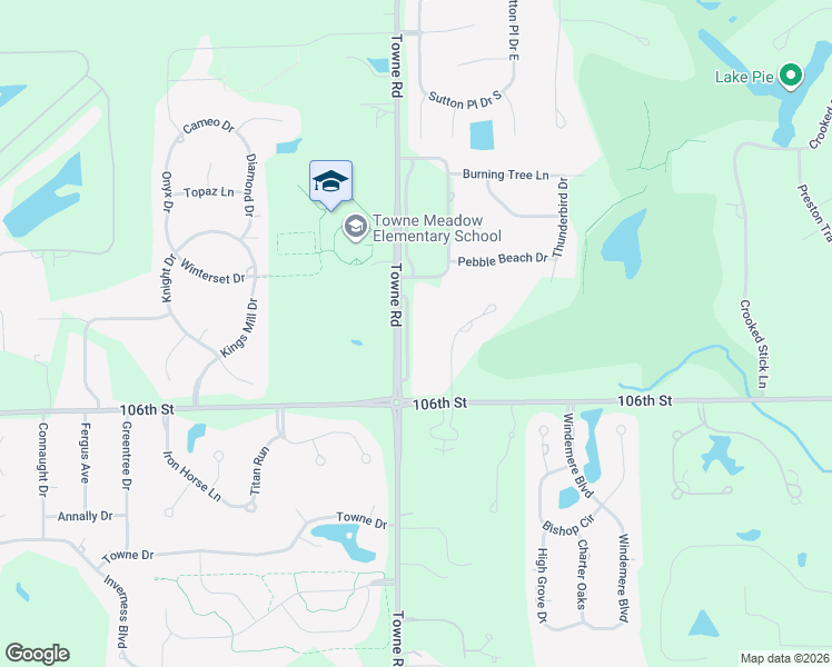 map of restaurants, bars, coffee shops, grocery stores, and more near 10735 Towne Road in Carmel