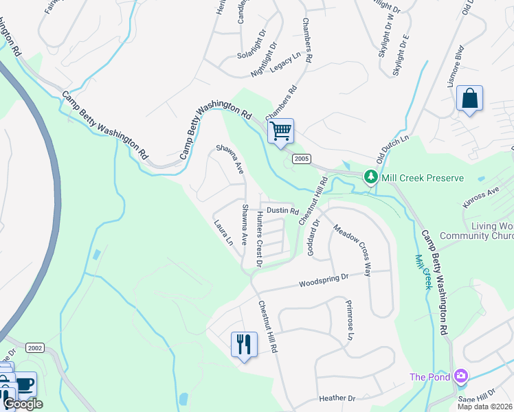 map of restaurants, bars, coffee shops, grocery stores, and more near 740 Shawna Avenue in York