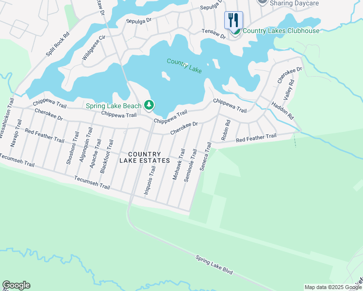 map of restaurants, bars, coffee shops, grocery stores, and more near 206 Mohawk Trail in Pemberton Township
