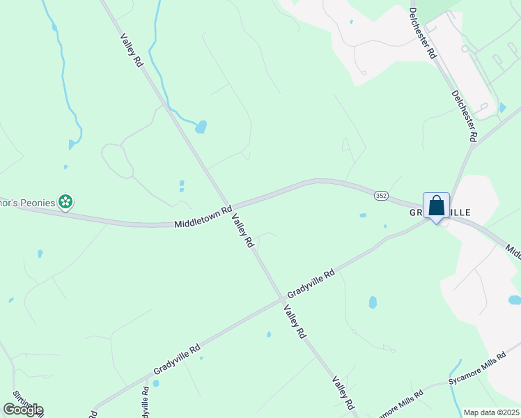 map of restaurants, bars, coffee shops, grocery stores, and more near 1582 Middletown Road in Glen Mills