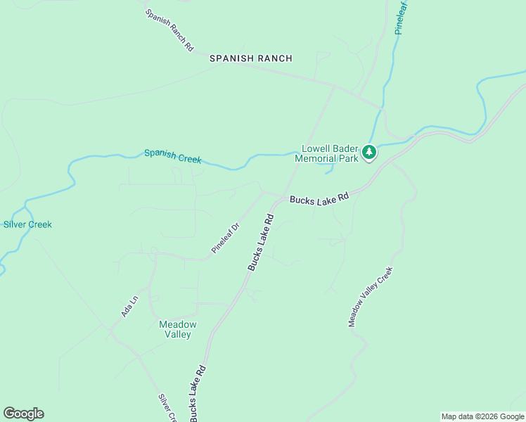 map of restaurants, bars, coffee shops, grocery stores, and more near 6679-6683 Bucks Lake Road in Meadow Valley