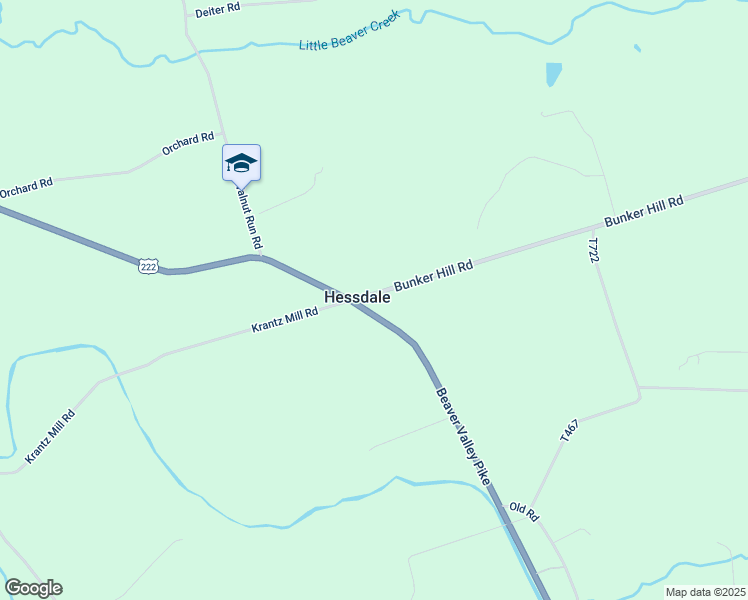 map of restaurants, bars, coffee shops, grocery stores, and more near 851 Bunker Hill Road in Strasburg