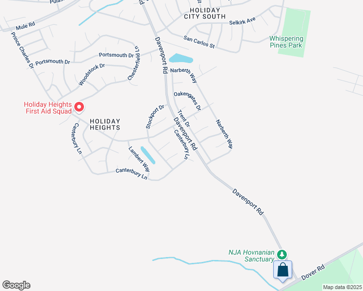 map of restaurants, bars, coffee shops, grocery stores, and more near 16 Gwyn Court in Toms River
