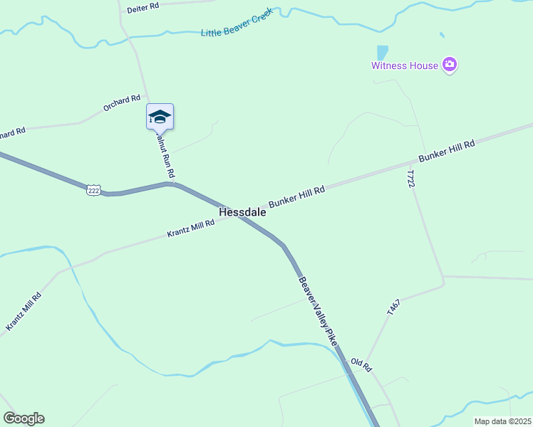 map of restaurants, bars, coffee shops, grocery stores, and more near 851 Bunker Hill Road in Strasburg