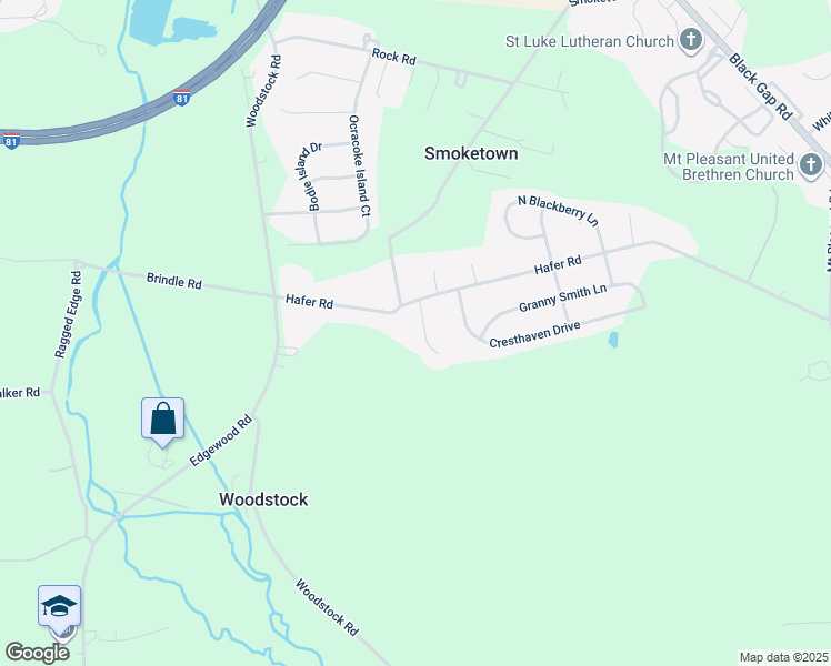 map of restaurants, bars, coffee shops, grocery stores, and more near 104 Apple Blossom Court in Fayetteville