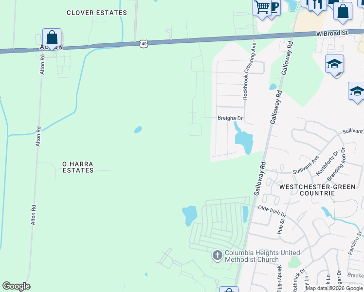 map of restaurants, bars, coffee shops, grocery stores, and more near 433 Galloway Rd in Columbus