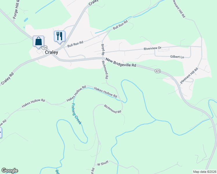 map of restaurants, bars, coffee shops, grocery stores, and more near 262 Richmond Road in Wrightsville
