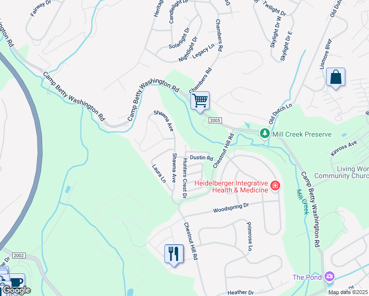 map of restaurants, bars, coffee shops, grocery stores, and more near 2600 Sultan Supreme Way in York