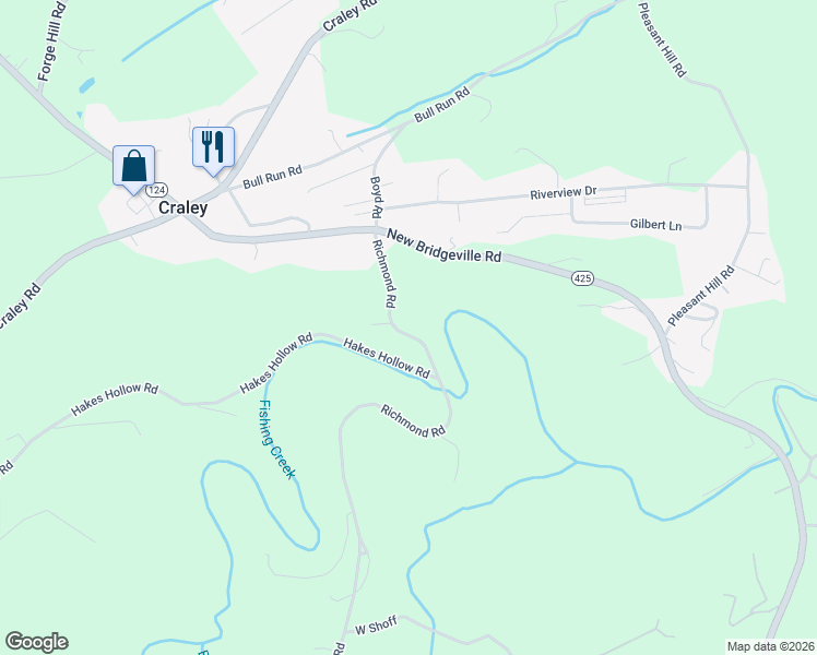 map of restaurants, bars, coffee shops, grocery stores, and more near 262 Richmond Road in Wrightsville
