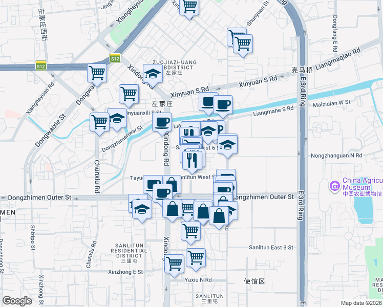 map of restaurants, bars, coffee shops, grocery stores, and more near in 