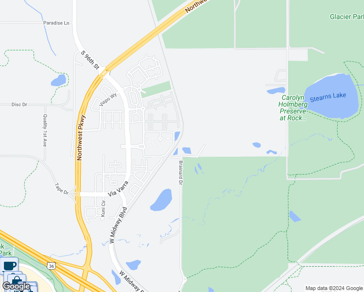 map of restaurants, bars, coffee shops, grocery stores, and more near 9995 Carbon Road in Broomfield